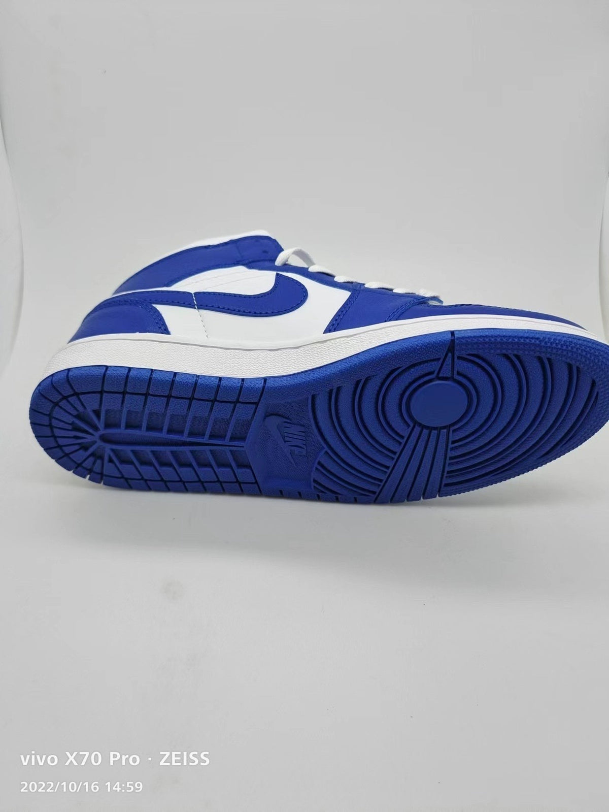Sneakers, Blue White Colorway, Lace Up Design, Casual Gift for Sneaker Fans