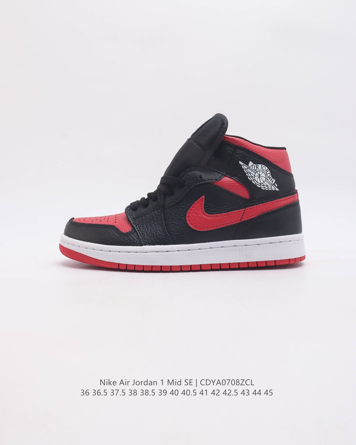 Retro Mid Top Basketball Shoes, Red White Black Colorway, Lace Up Design, Casual Gift for Shoe Lovers