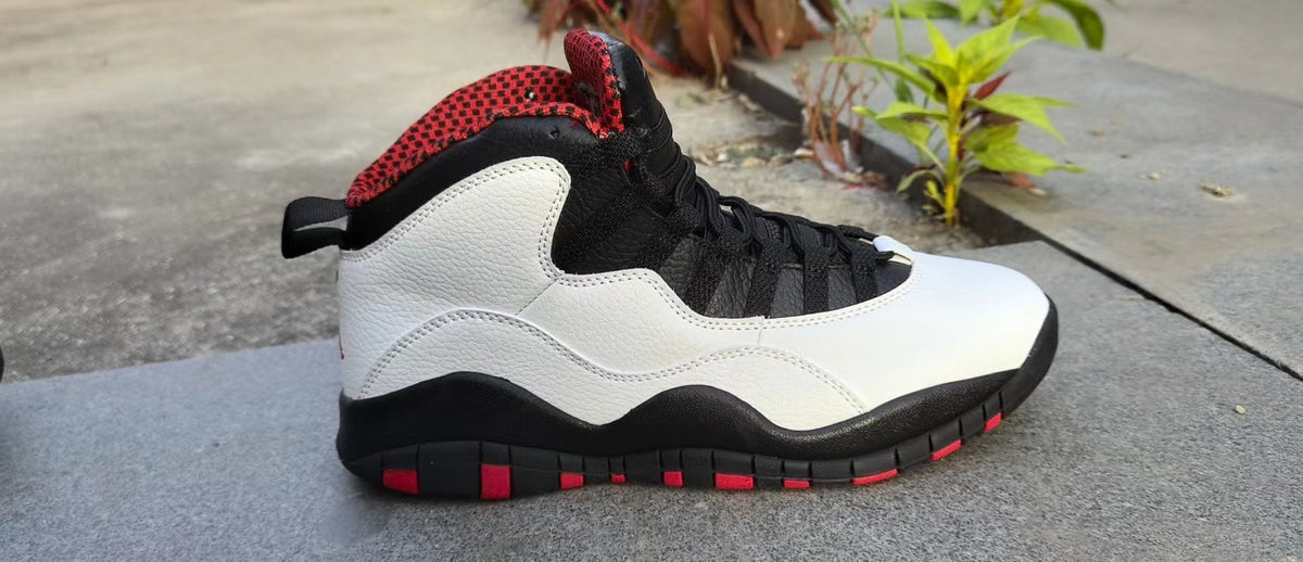 High Top Sneakers, White Black Red Colorway, Lace Up Design, Casual Gift for Sneaker Fans