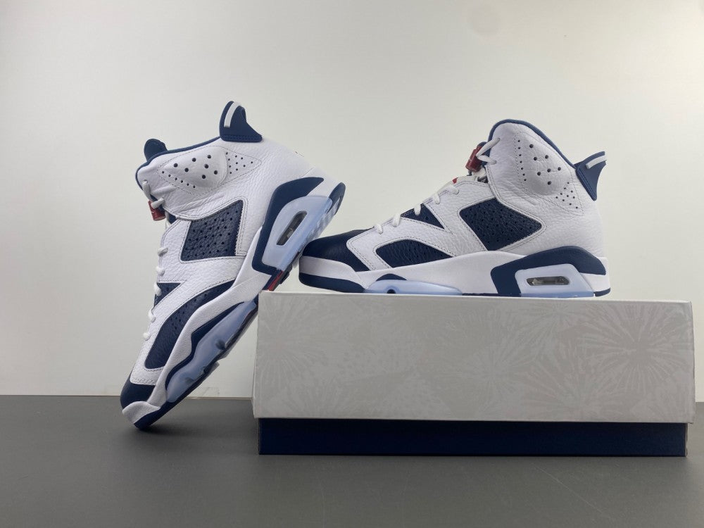 Retro High Top Sneakers, Blue White Red Colorway, Lace Up Design, Casual Gift for Sneaker Fans