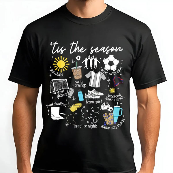 Soccer Mom Sweatshirt | 'Tis The Soccer Season Graphic | Cozy Cotton Blend | Game Day Gift for Sports Mama