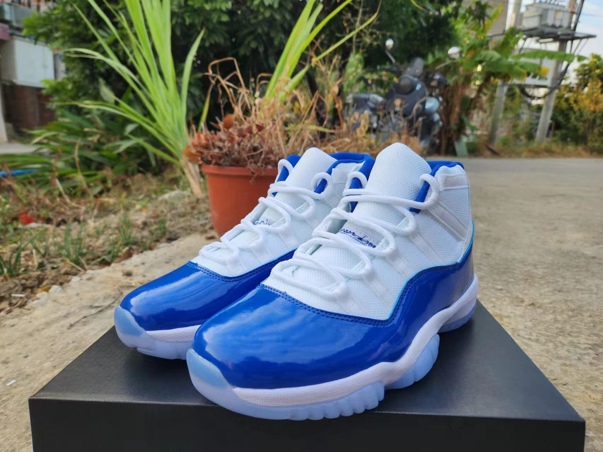 Sneakers, Royal Blue White Colorway, Lace Up Design, Casual Gift for Sneaker Fans