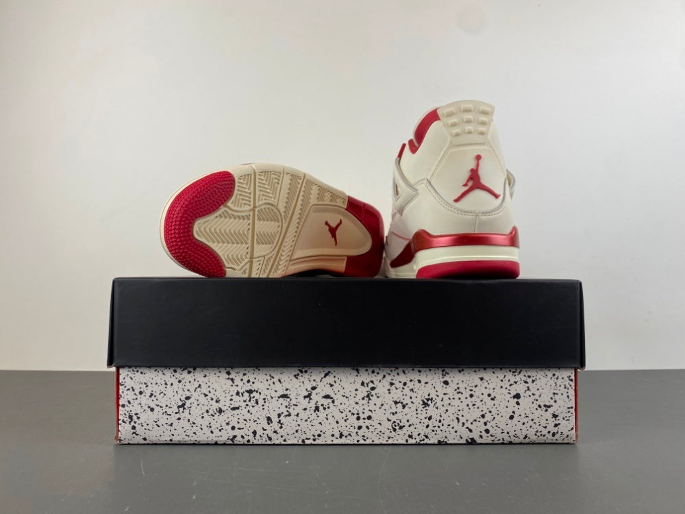 Low Top Sneakers, Off White Red Colorway, Leather Footwear, Lace Up Design, Casual Gift for Sneaker Fans