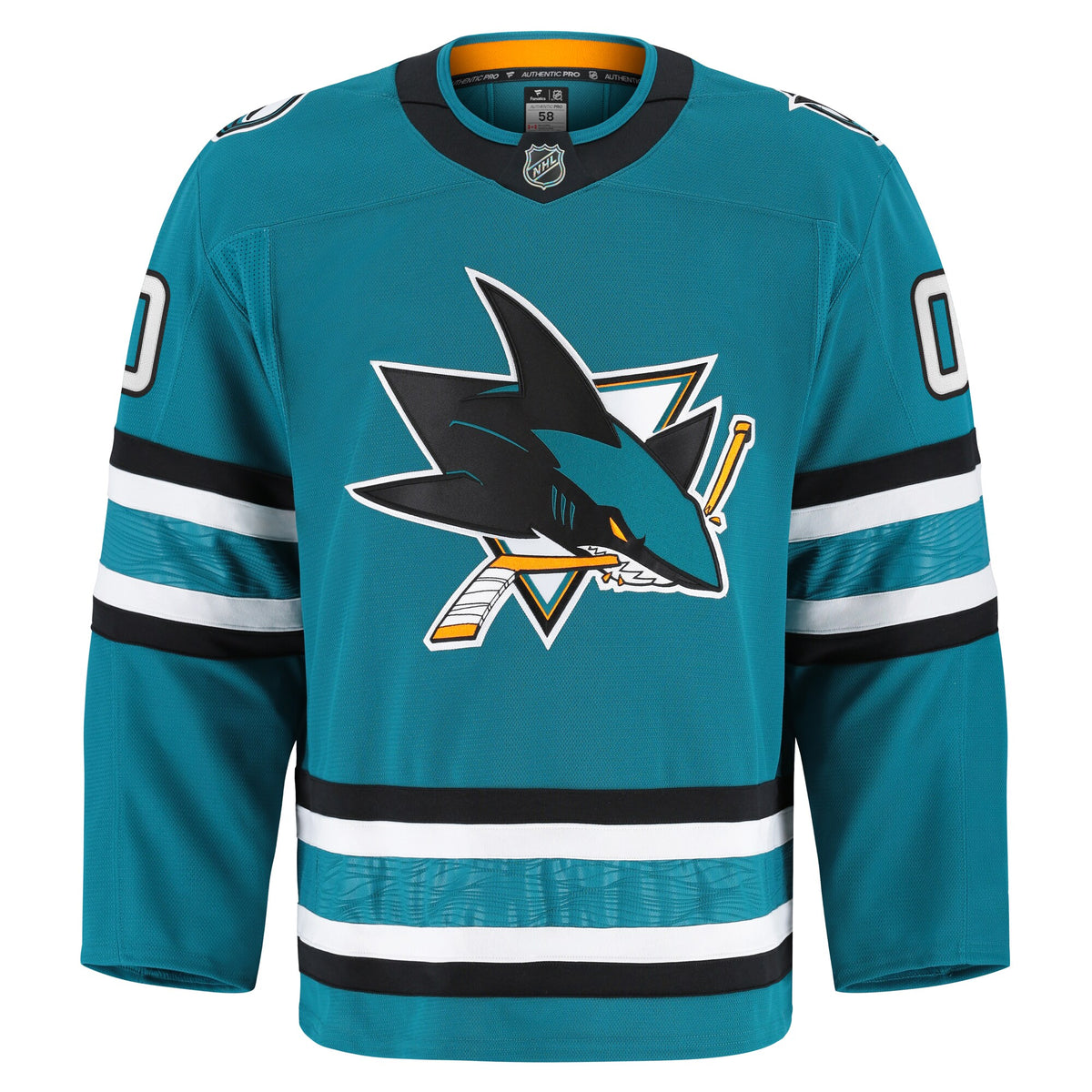 San Jose Sharks Fanatics Teal Home Authentic Pro Custom Jersey