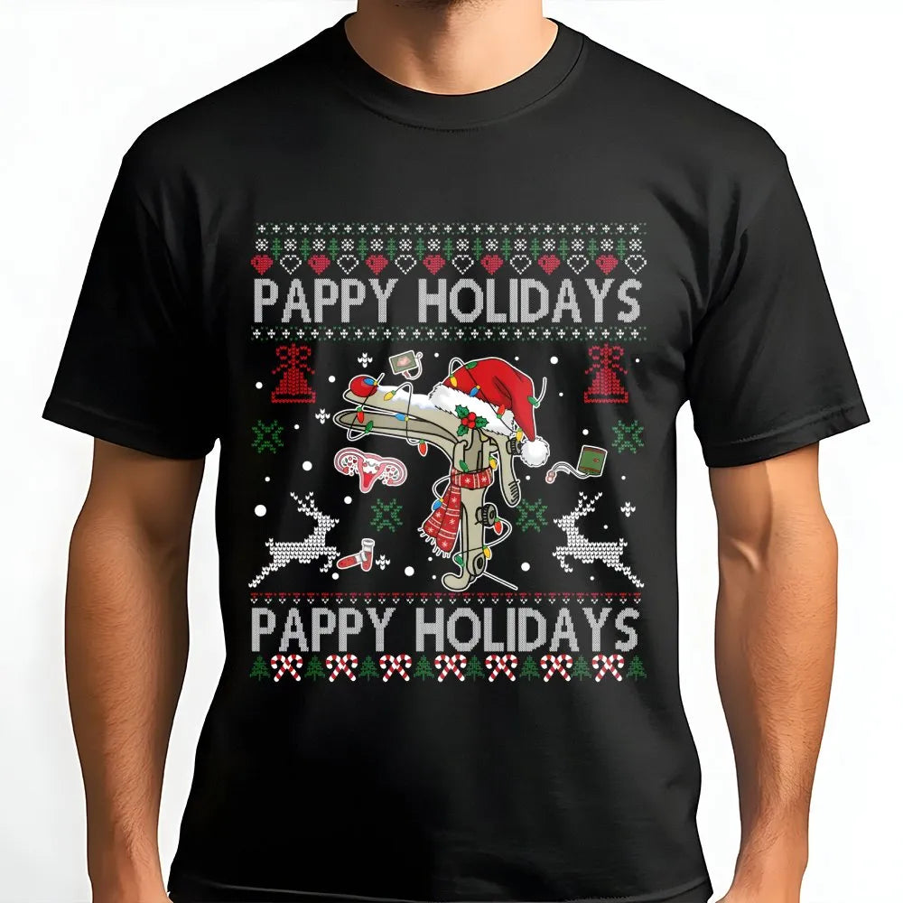 Humorous Speculum Christmas Shirt, Pappy Holidays OBGYN T-Shirt, Ugly Christmas Sweater OBGYN Tee, Medical Staff Holiday Nurs