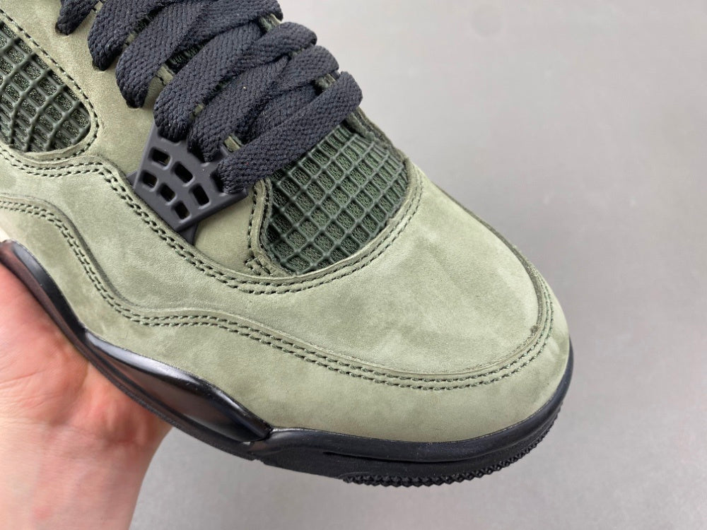 Low Top Sneakers, Army Green Black Colorway, Lace Up Design, Casual Gift for Sneaker Fans
