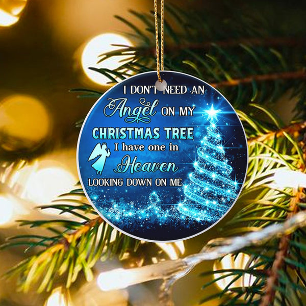 Remembrance Christmas Ornament, Angel in Heaven Memorial Ornament, Bereavement Tree Ornament, Ceramic Sympathy Keepsake, Loss