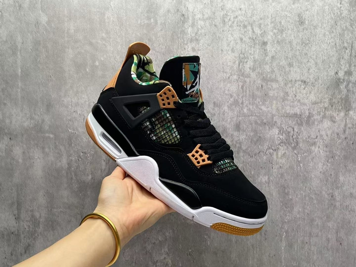 Mid Top Sneakers, Black Yellow Colorway, Lace Up Design, Casual Gift for Sneaker Fans