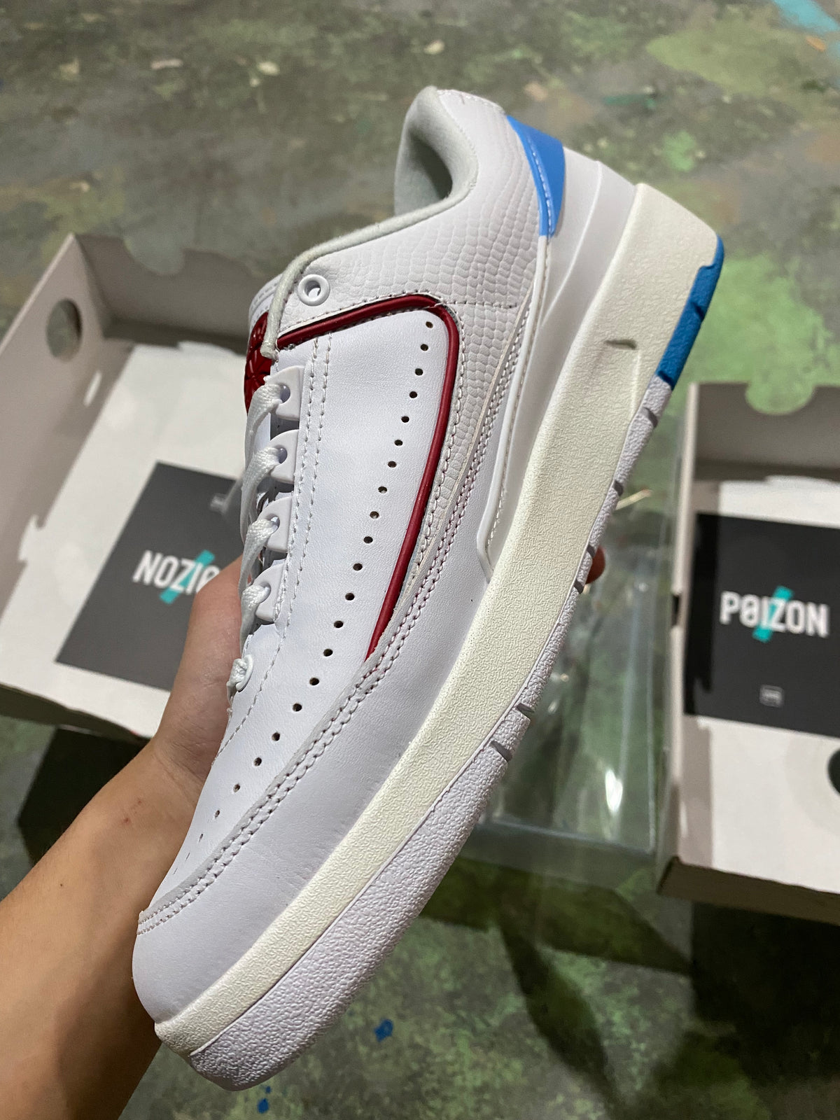 Sneakers, Blue White Colorway, Lace Up Design, Casual Gift for Sneaker Fans