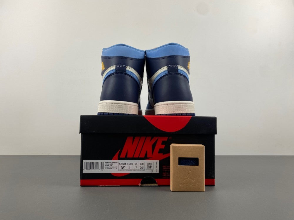 High Top Sneakers, White Blue Colorway, Lace Up Design, Casual Gift for Sneaker Fans