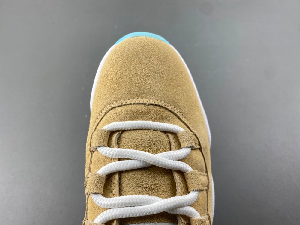 Retro Low Top Sneakers, Lake Green White Yellow Colorway, Lace Up Design, Casual Gift for Sneaker Fans