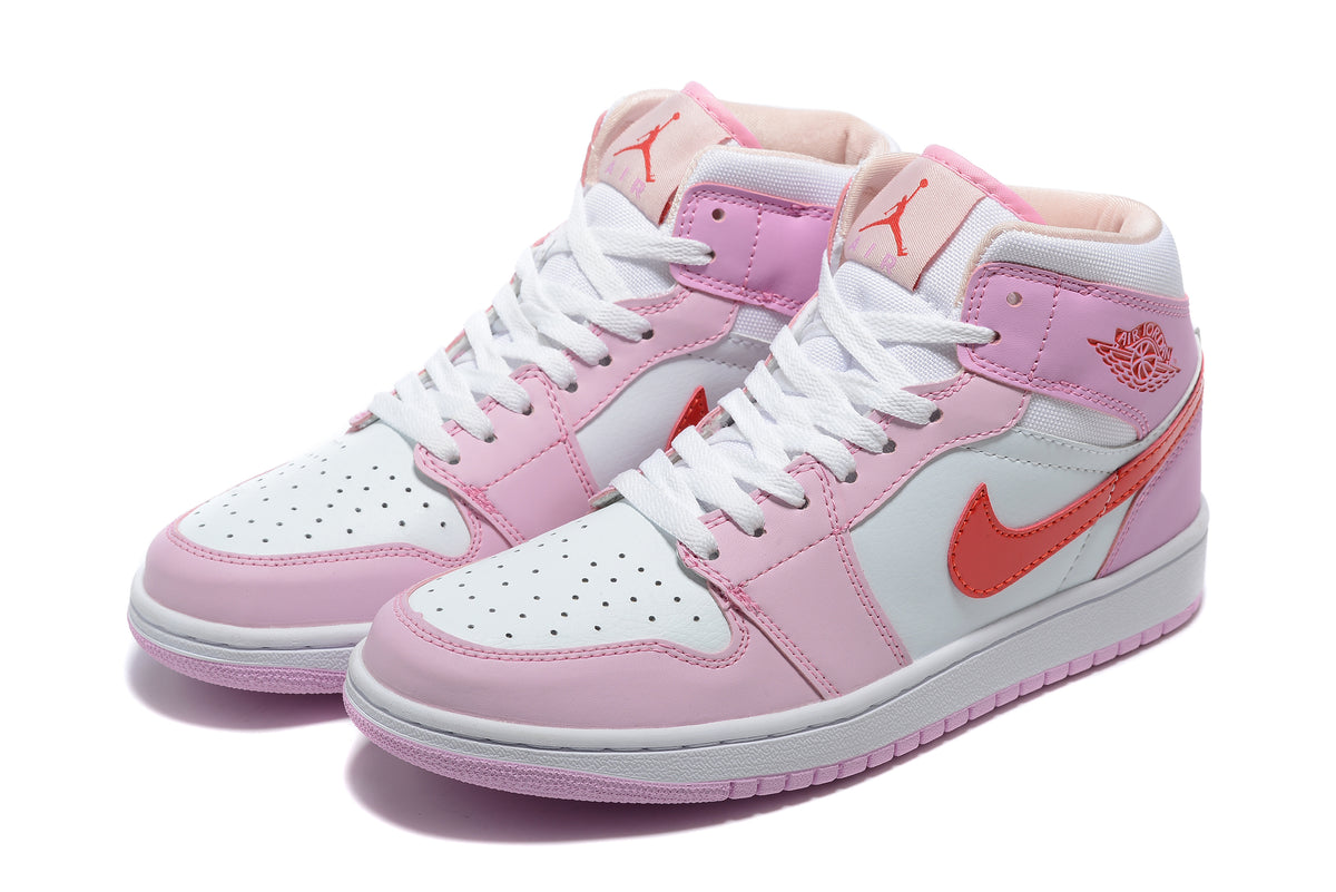 Sneakers, Red Purple Pink Colorway, Lace Up Design, Casual Gift for Sneaker Fans