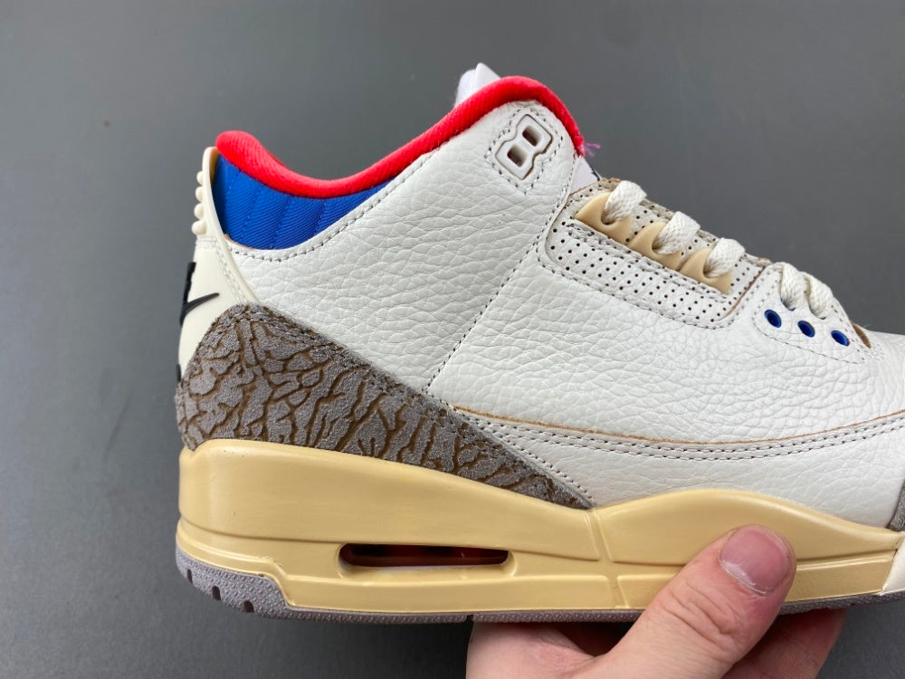 Low Top Sneakers, Blue White Red Colorway, Leather Footwear, Lace Up Design, Casual Gift for Sneaker Fans