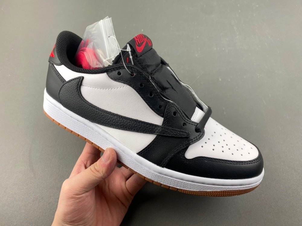 Low Top Sneakers, White Black Red Brown Colorway, Leather Footwear, Reverse Hook Design, Lace Up Design, Casual Gift for Sneaker Fans