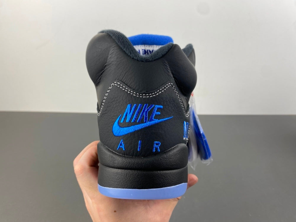 Low Top Sneakers, Blue Black Colorway, Leather Footwear, Lace Up Design, Casual Gift for Sneaker Fans