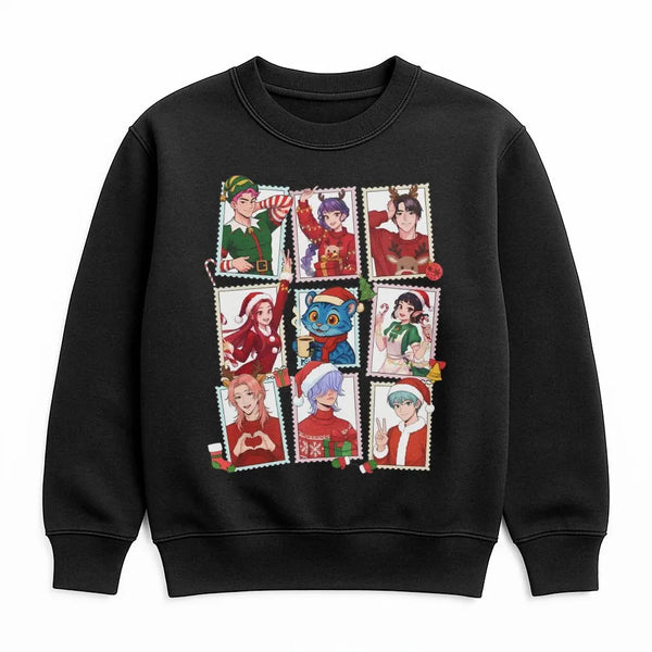 Adorable Manga Anime Crewneck, Anime Christmas Sweatshirt, Japanese Anime Holiday Pullover, Otaku Christmas Sweater, Present 