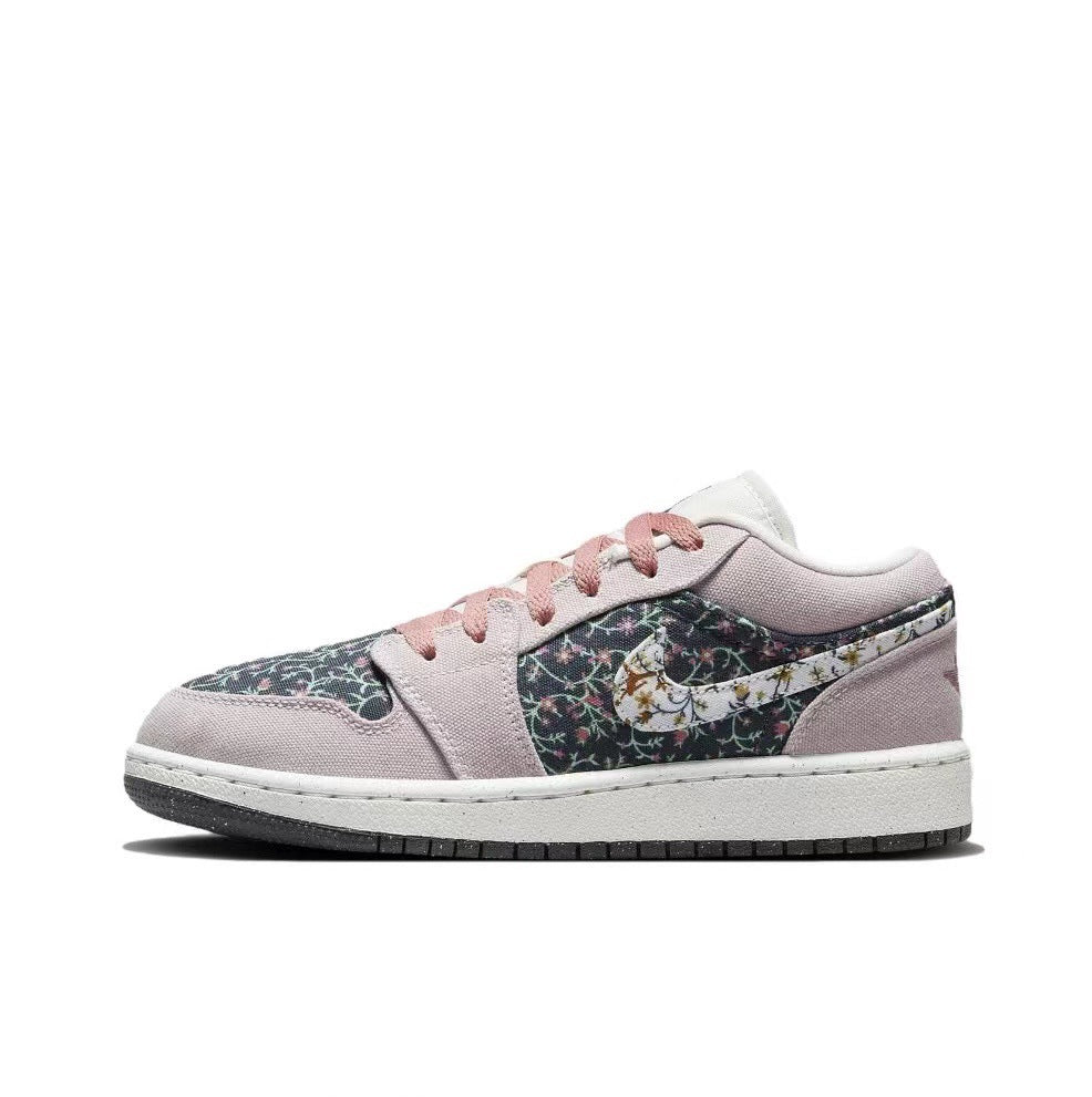 Low Top Sneakers, Pink Gray Colorway, Lace Up Design, Casual Gift for Sneaker Fans