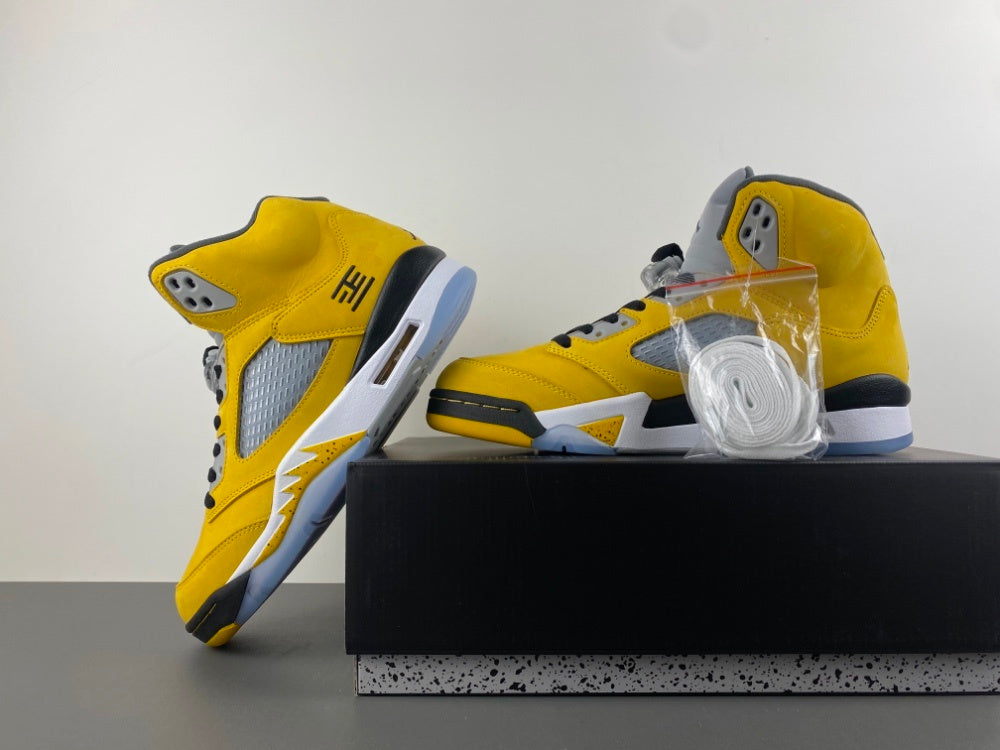 High Top Sneakers, Yellow Colorway, Lace Up Design, Casual Gift for Sneaker Fans
