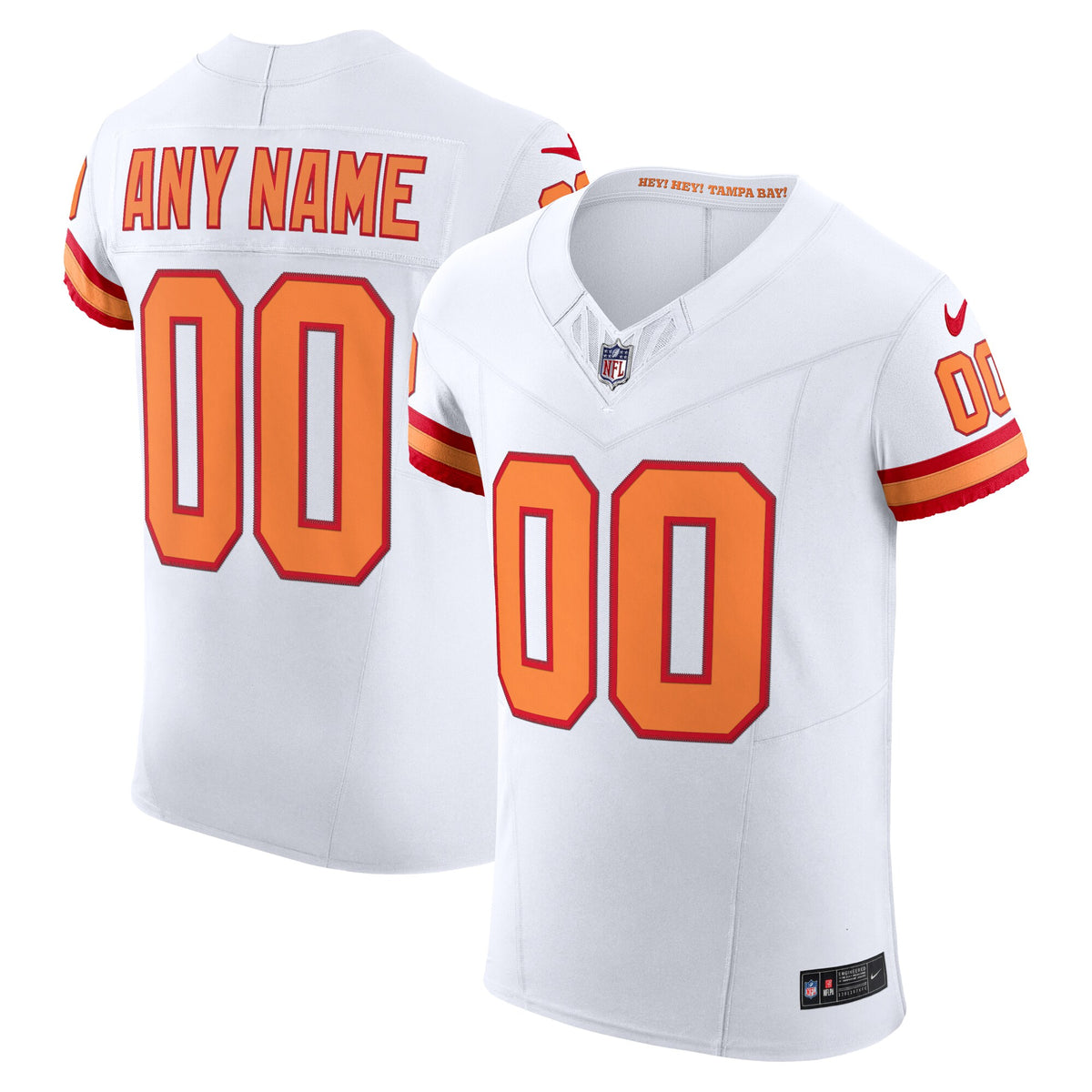 Tampa Bay Buccaneers White Vapor F.U.S.E. Custom Elite Jersey
