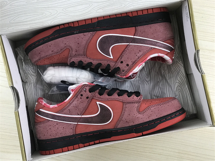 Low Top Sneakers, Red Colorway, Lace Up Design, Casual Gift for Sneaker Fans