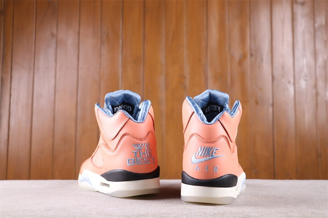 High Top Sneakers, Peach Colorway, Lace Up Design, Casual Gift for Sneaker Fans
