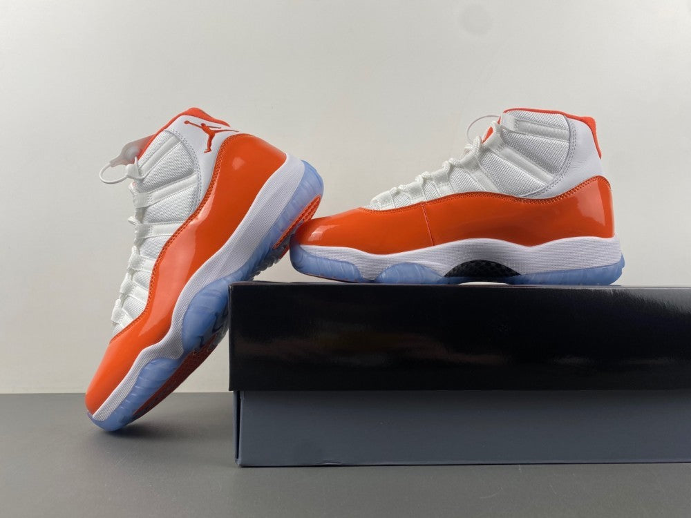 Low Top Sneakers, White Orange Colorway, Leather Footwear, Lace Up Design, Casual Gift for Sneaker Fans