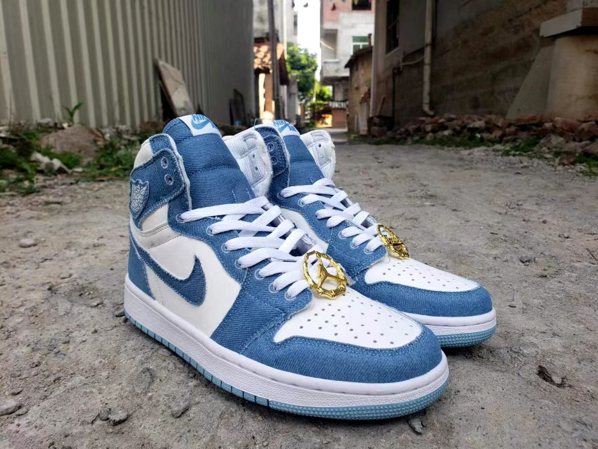 Low Top Sneakers, Blue White Colorway, Lace Up Design, Casual Gift for Sneaker Fans