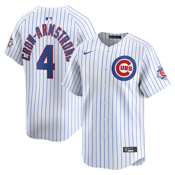 Chicago Cubs Pete Crow-Armstrong White 150th Anniversary Limited Jersey