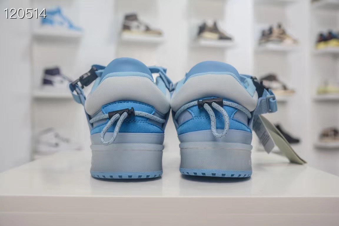 Low Top Shoes, Blue Colorway, Lace Up Design, Casual Gift for Shoe Lovers