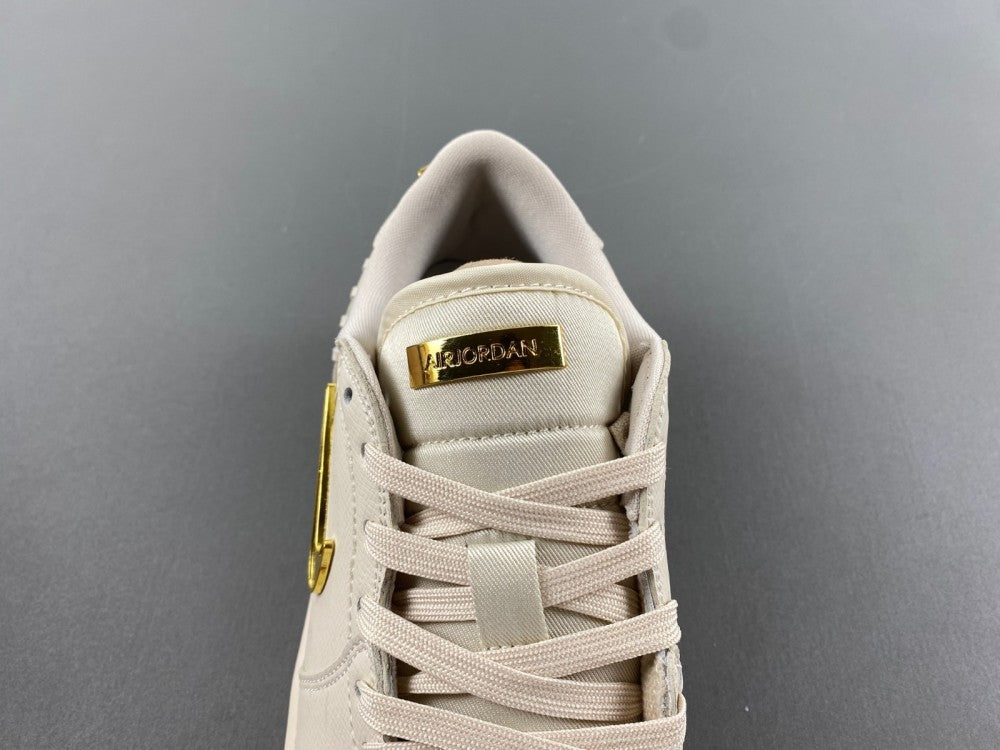 Low Top Sneakers, Off White Gold Colorway, Lace Up Design, Casual Gift for Sneaker Fans