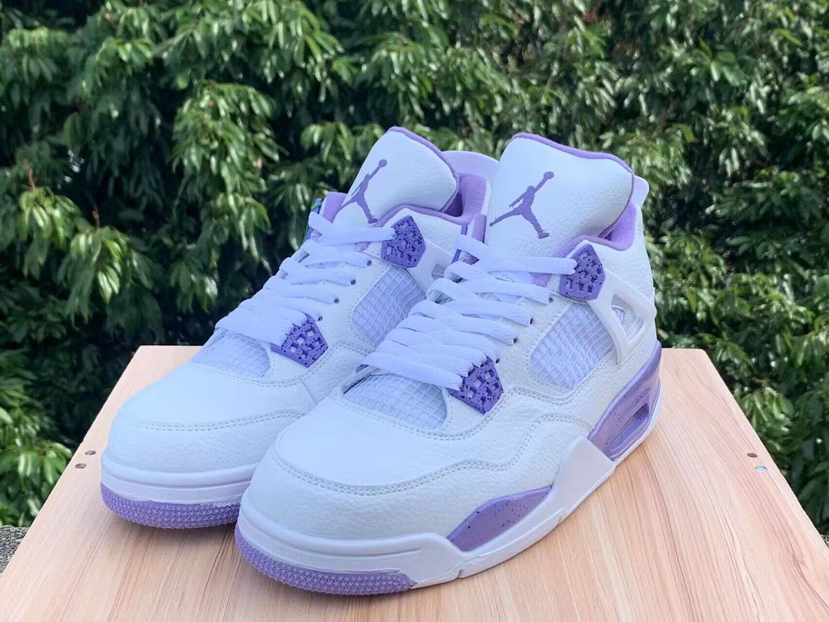 Sneakers, White Purple Colorway, Lace Up Design, Casual Gift for Sneaker Fans