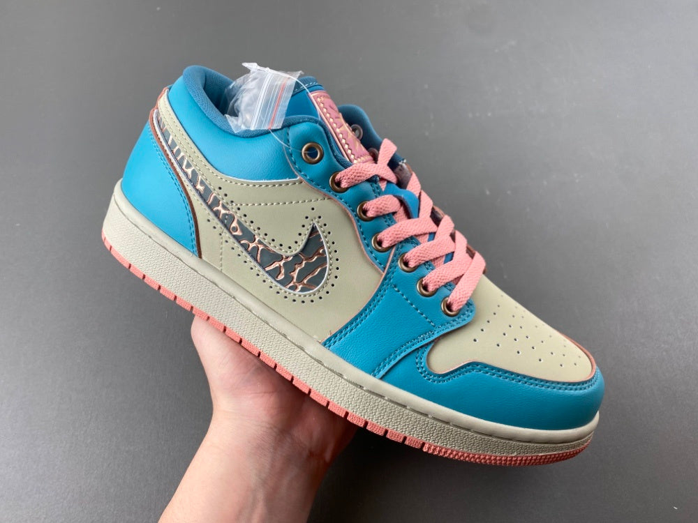 Low Top Sneakers, Pink Gray Colorway, Lace Up Design, Casual Gift for Sneaker Fans