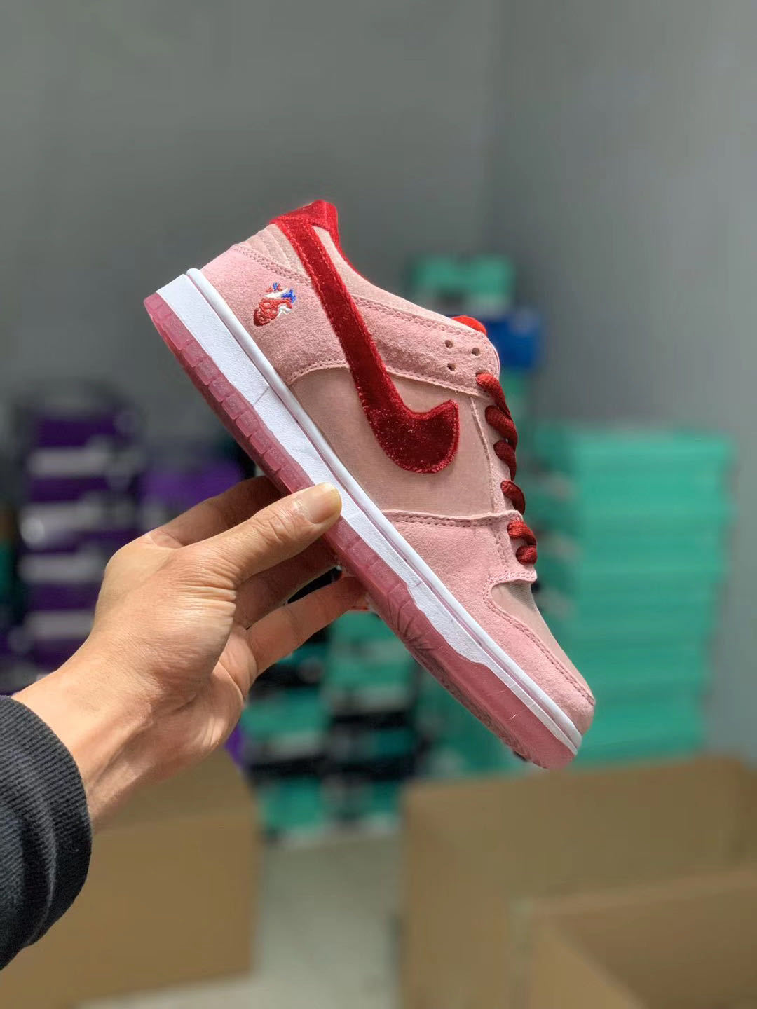 Low Top Sneakers, Pink White Colorway, Valentine Design, Lace Up Design, Casual Gift for Sneaker Fans
