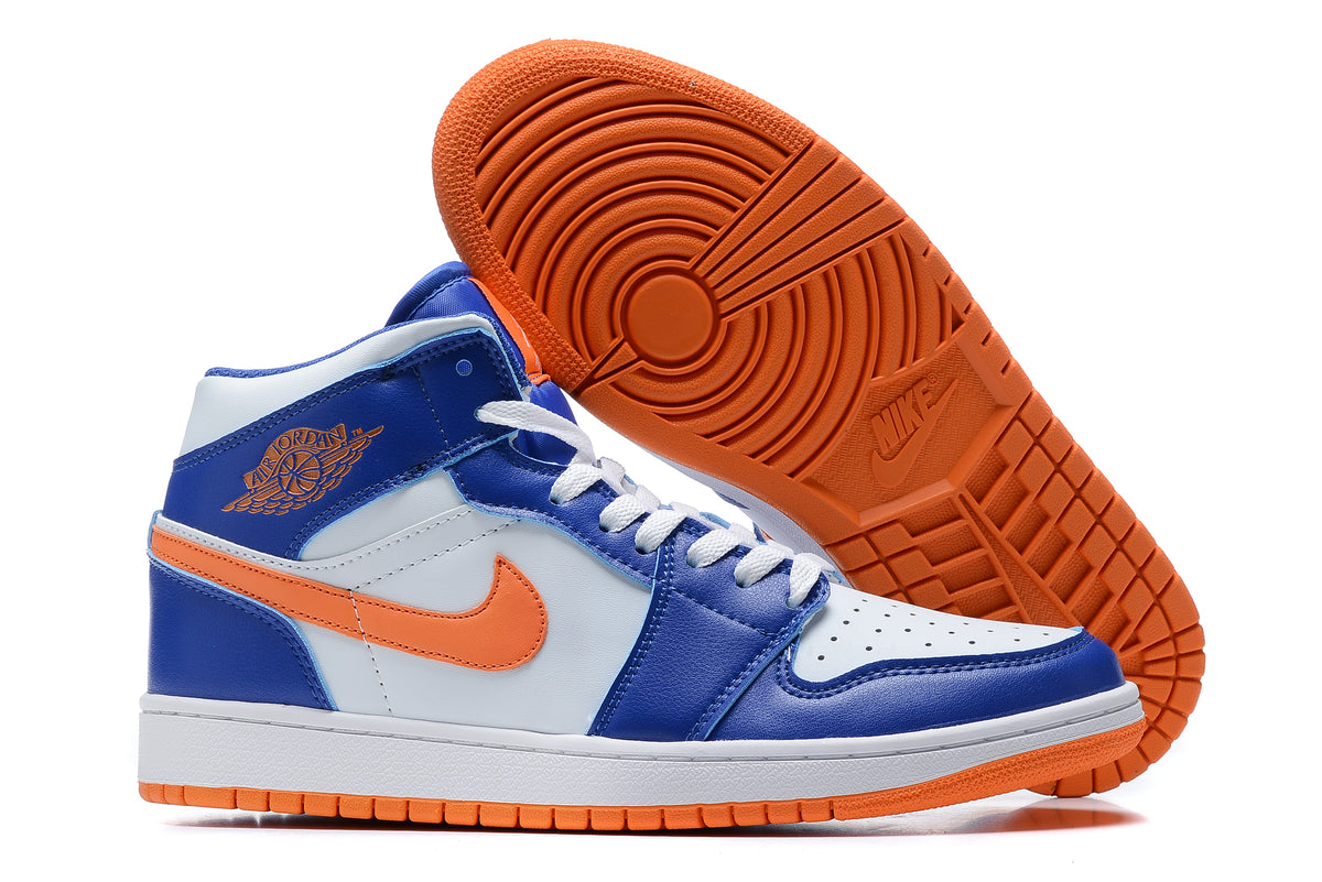 Sneakers, Blue Orange Colorway, Lace Up Design, Casual Gift for Sneaker Fans