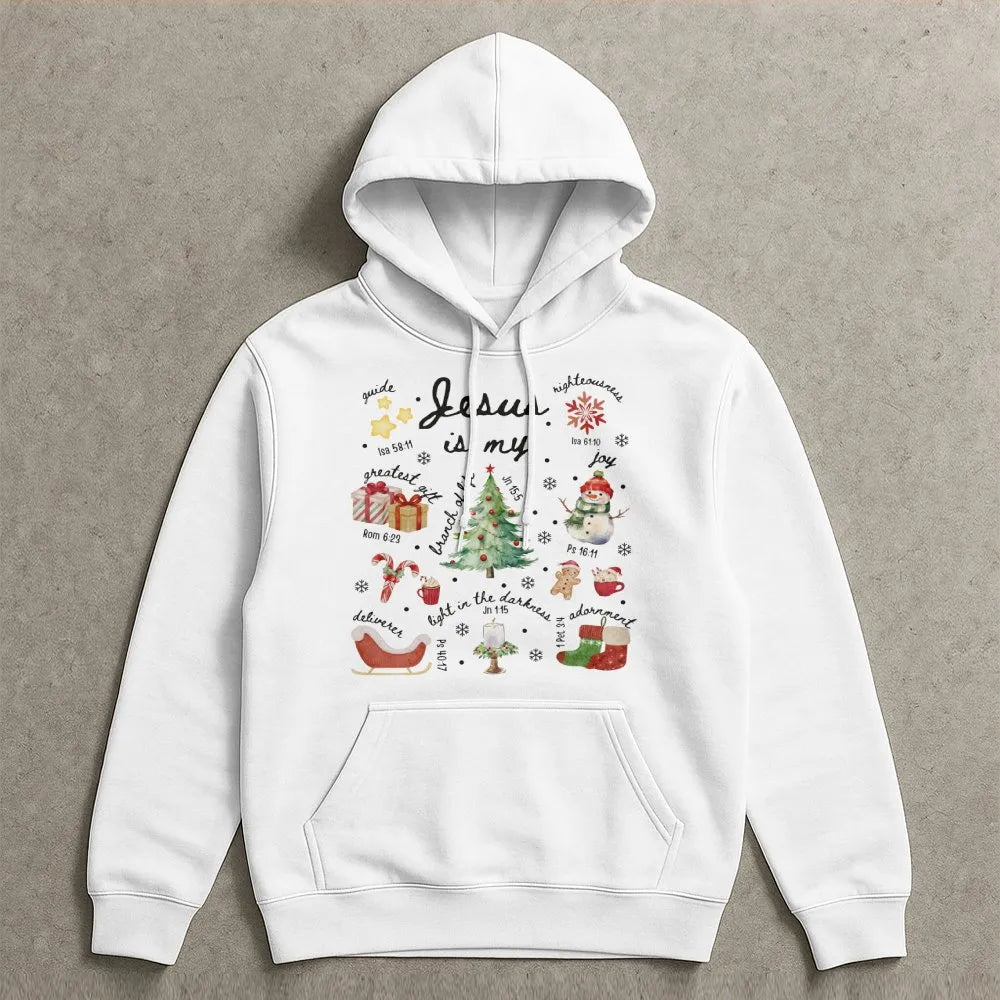 Religious Bible Verse Holiday Sweatshirt, Jesus Is My Christmas Hoodie, Faith Christian Xmas Pullover, Nativity Story Present