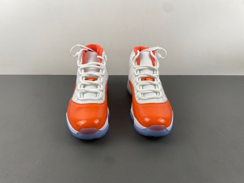 Low Top Sneakers, White Orange Colorway, Leather Footwear, Lace Up Design, Casual Gift for Sneaker Fans
