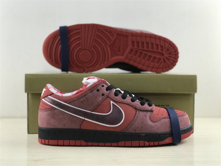 Low Top Sneakers, Red Colorway, Lace Up Design, Casual Gift for Sneaker Fans
