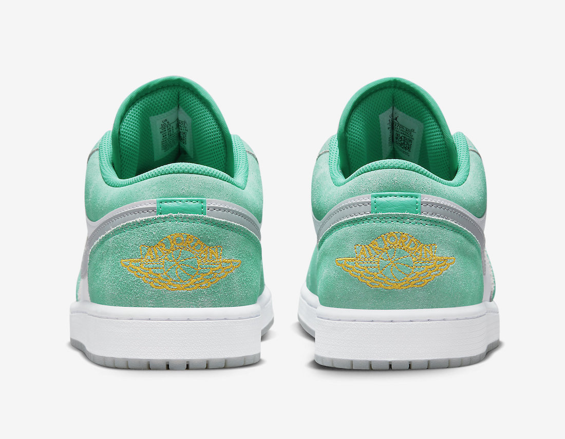 Low Top Sneakers, Green White Colorway, Lace Up Design, Casual Gift for Sneaker Fans