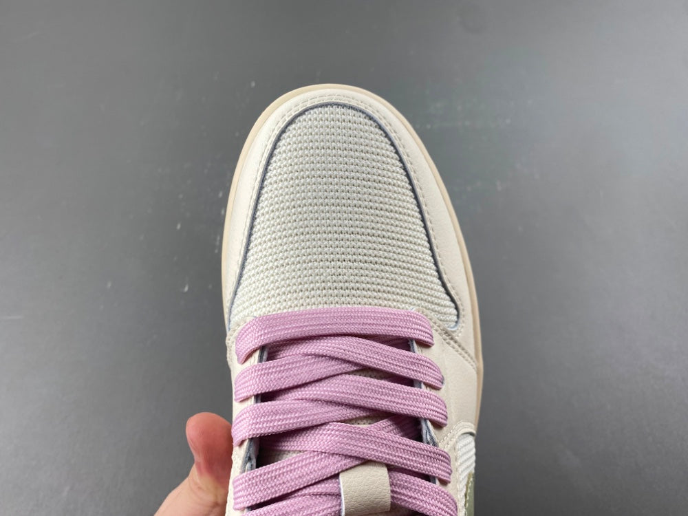 Low Top Sneakers, Off White Green Colorway, Lace Up Design, Casual Gift for Sneaker Fans