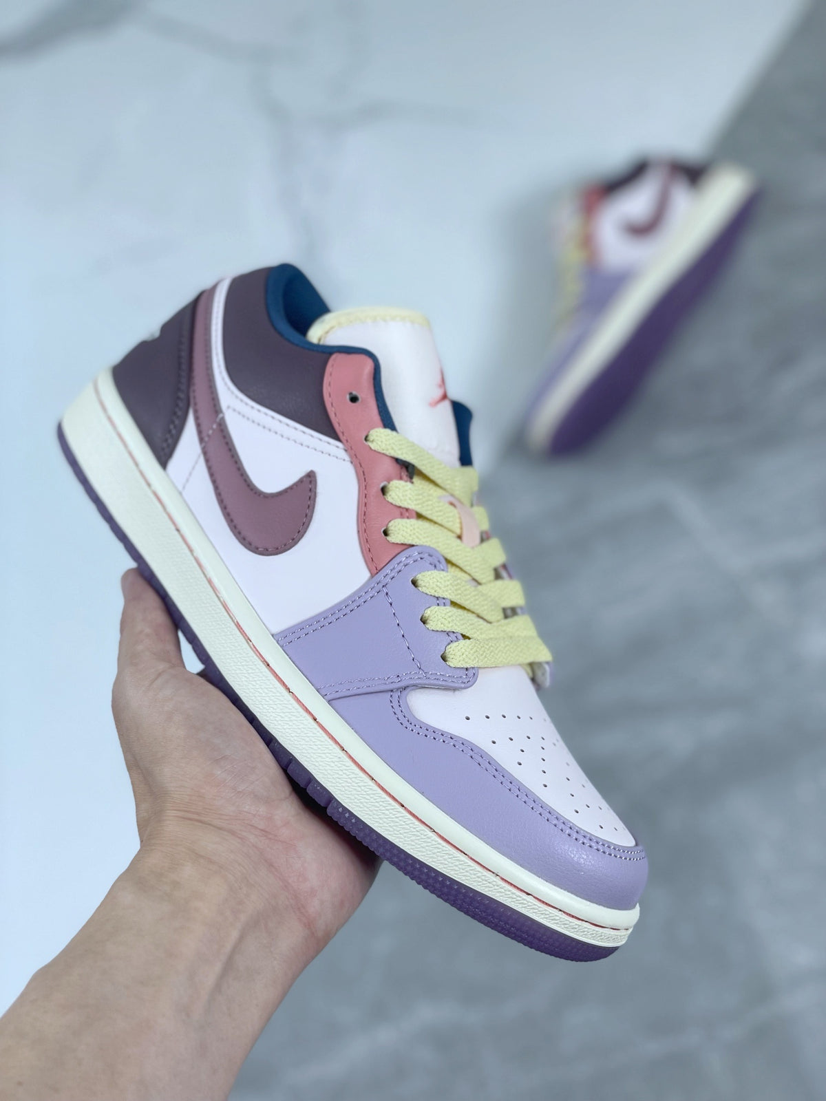 Low Top Shoes, Purple Pink Colorway, Lace Up Design, Casual Gift for Shoe Lovers