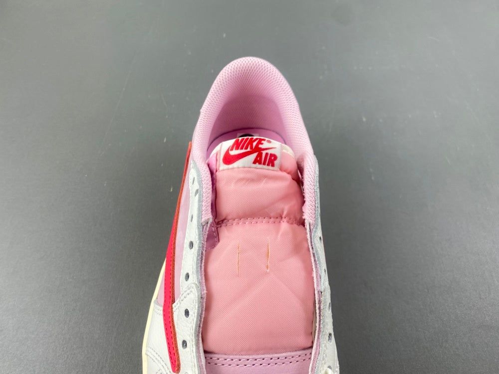 Low Top Sneakers, White Pink Colorway, Reverse Hook Design, Lace Up Design, Casual Gift for Sneaker Fans