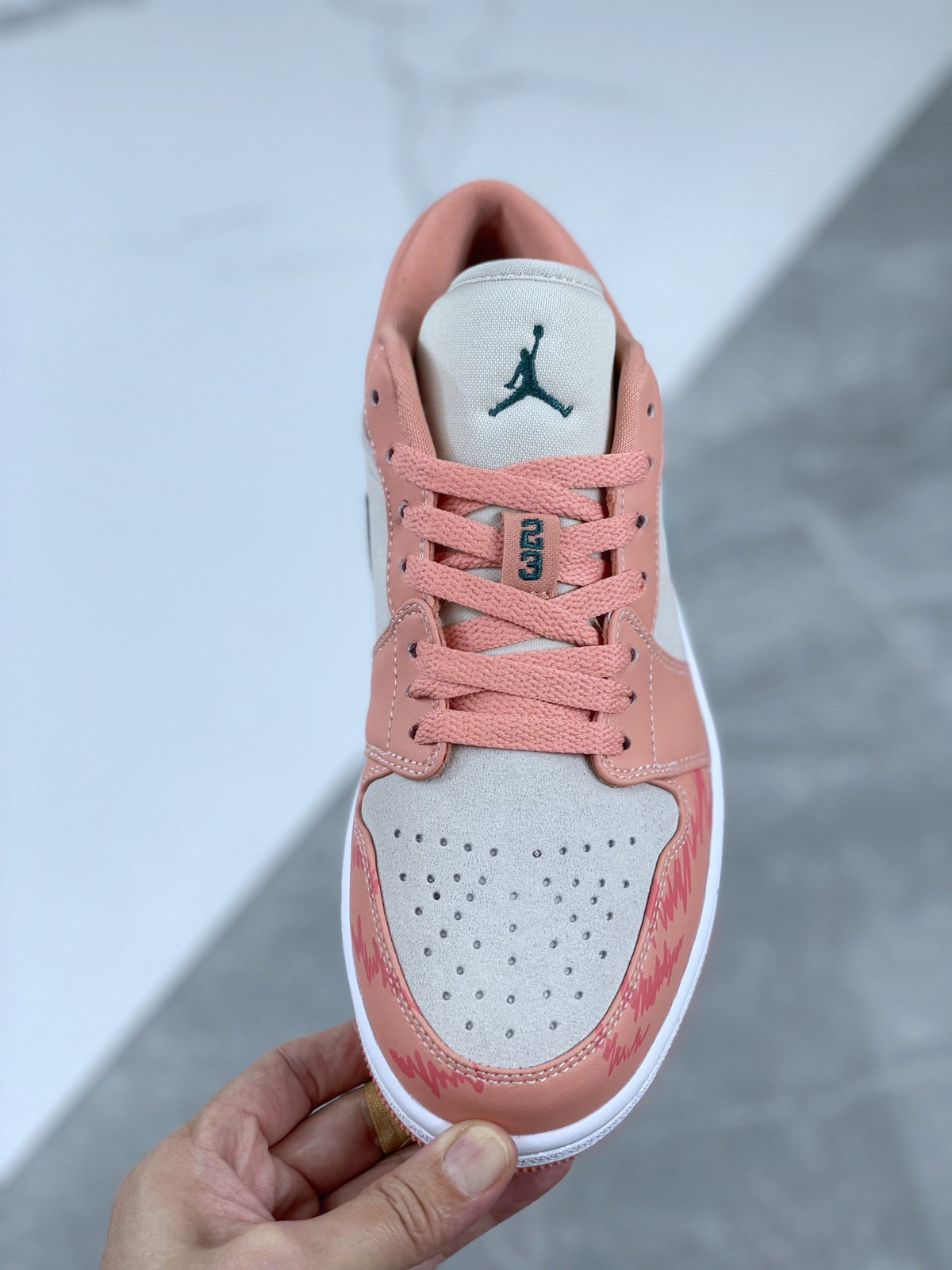 Low Top Sneakers, Green Pink Colorway, Lace Up Design, Casual Gift for Sneaker Fans
