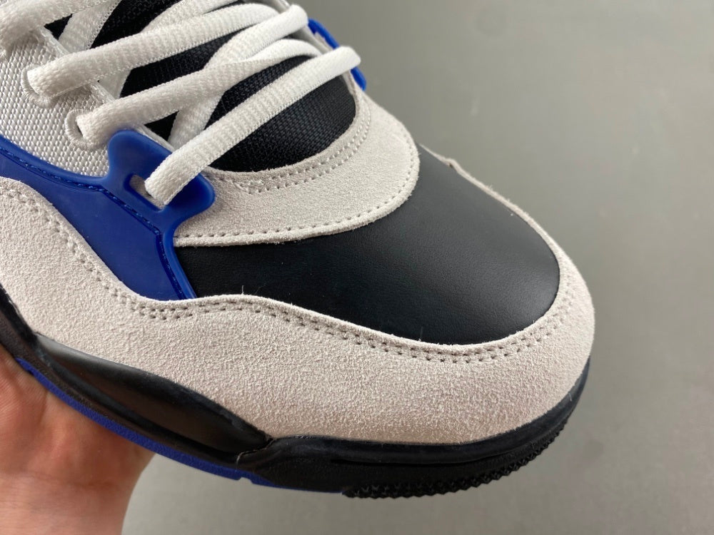 Low Top Sneakers, Blue White Black Colorway, Lace Up Design, Casual Gift for Sneaker Fans
