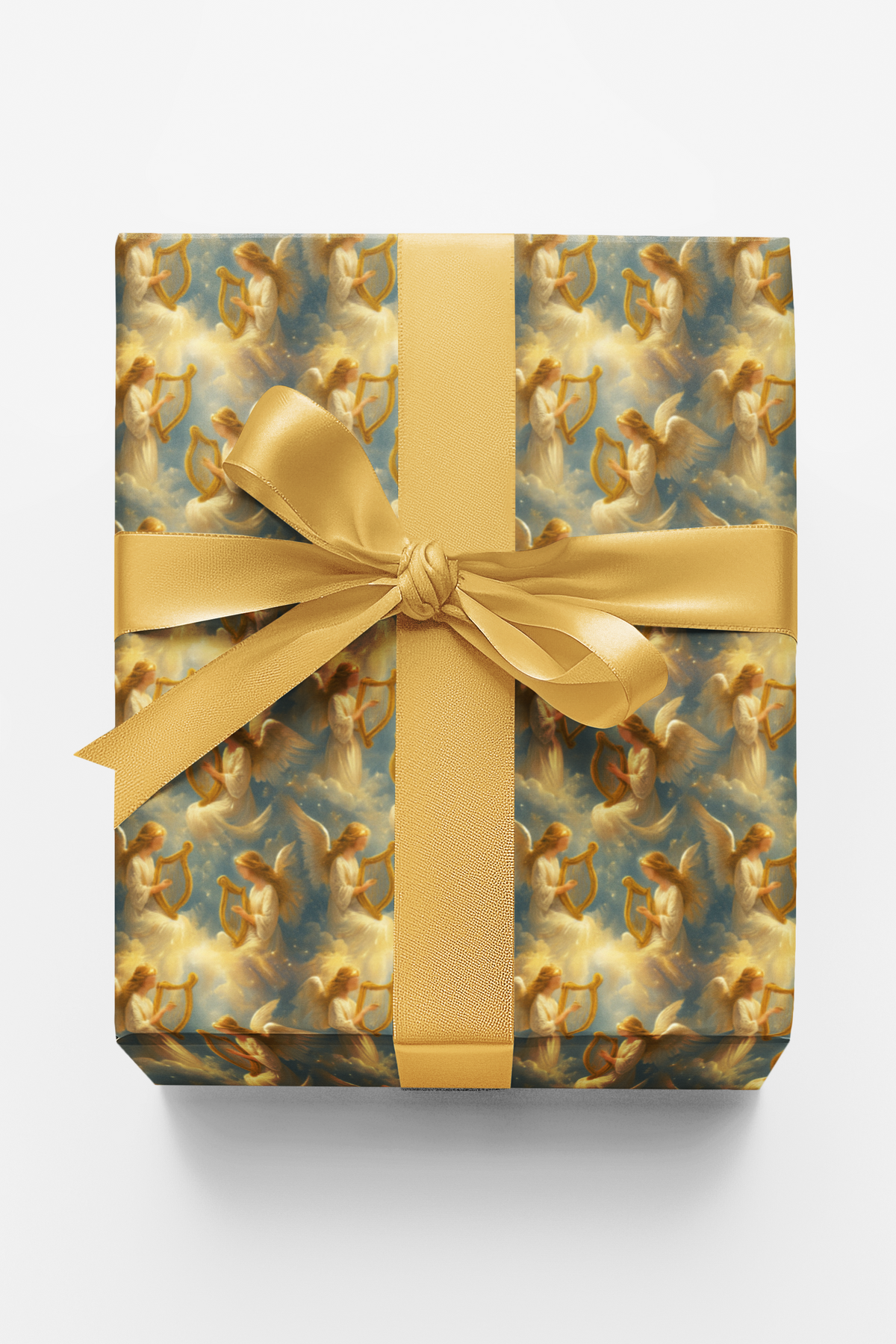 Religious Holiday Gift Wrap, Angel Choir Christmas Wrapping Paper, Elegant Church Present Paper, Traditional Xmas Gift Wrappi