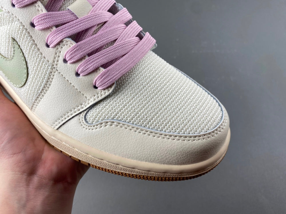 Low Top Sneakers, Off White Green Colorway, Lace Up Design, Casual Gift for Sneaker Fans