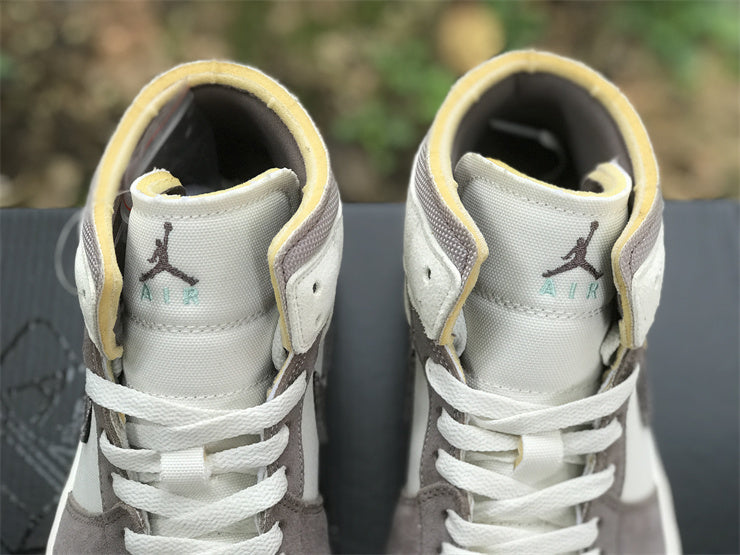 Mid Top Sneakers, White Brown Colorway, Lace Up Design, Casual Gift for Sneaker Fans