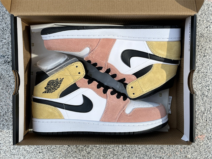 Mid Top Sneakers, Pink Colorway, Lace Up Design, Casual Gift for Sneaker Fans