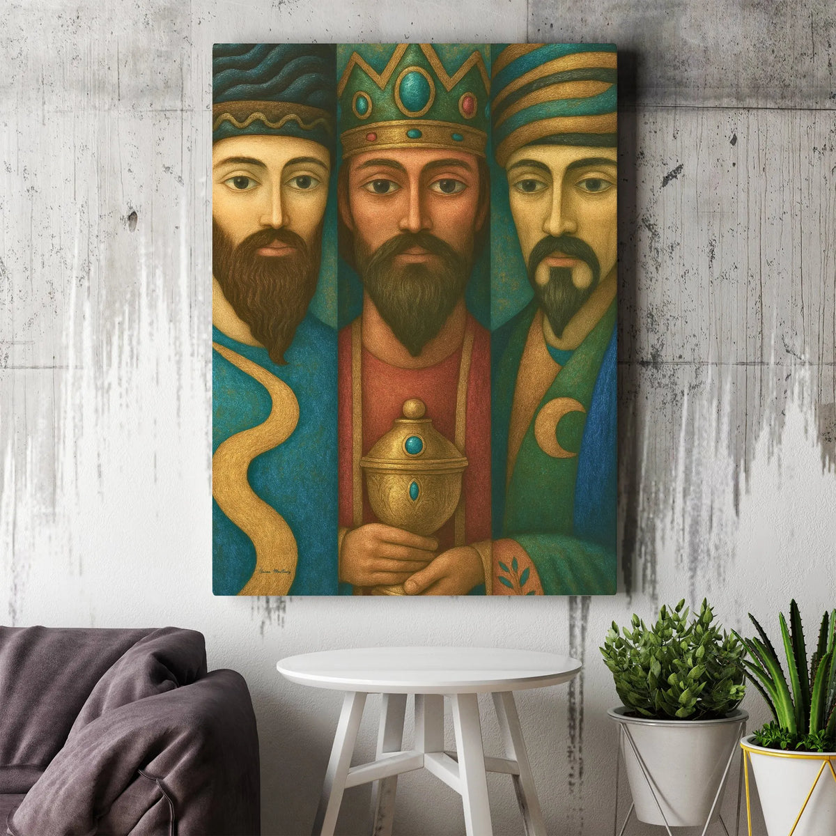 Biblical Magi Wall Art, Three Wise Men Canvas Print, Christian Nativity Canvas Art, Religious Christmas Wall Decor, Faith Hol