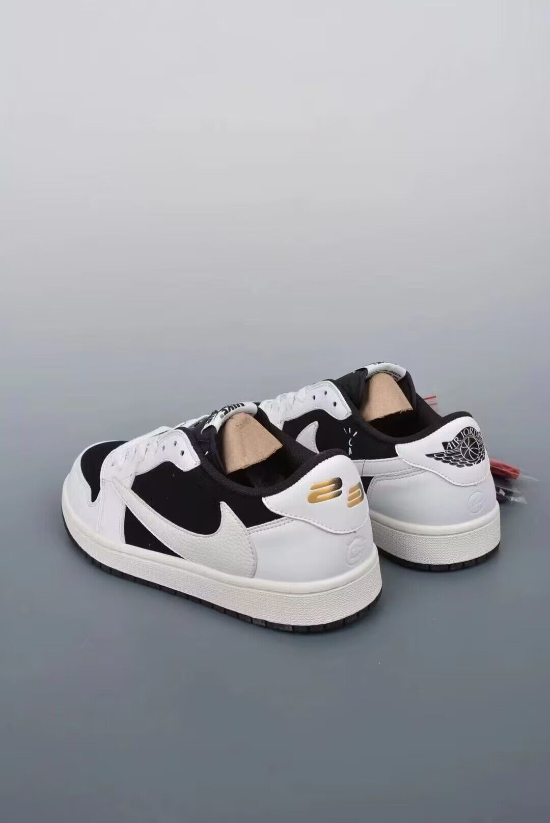 Low Top Sneakers, Black White Colorway, Lace Up Design, Casual Gift for Sneaker Fans