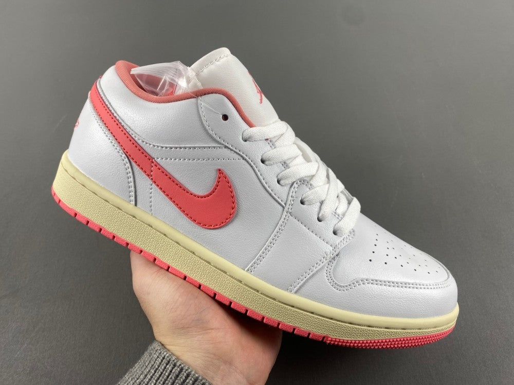 Low Top Sneakers, White Red Gray Colorway, Lace Up Design, Casual Gift for Sneaker Fans